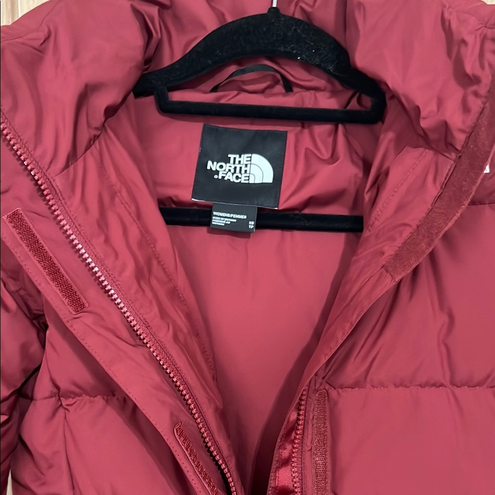 The North Face Burgundy Puffer Jacket - Picture 10 of 16